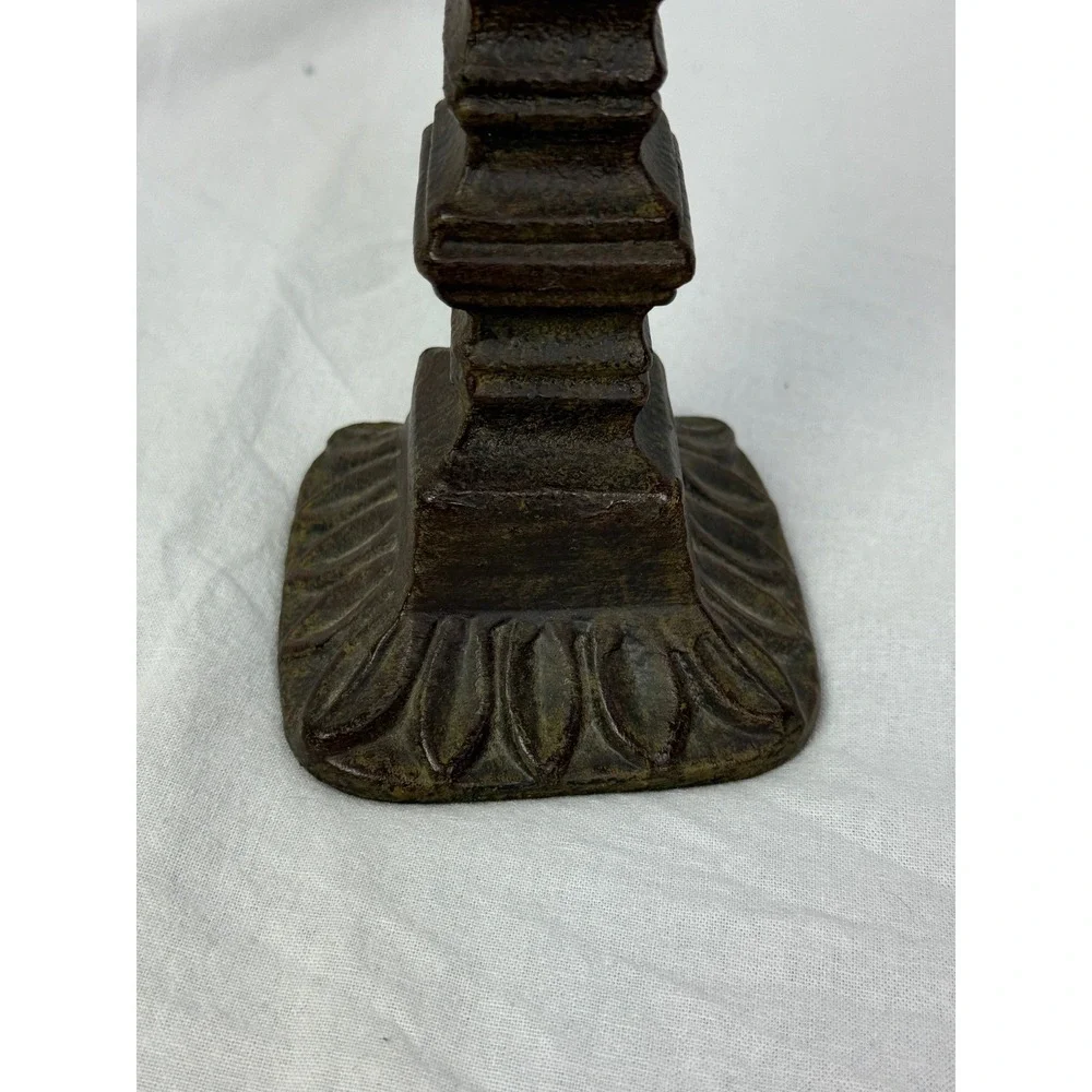 Cast Iron Fleur De Lis‎ Finial Statue Bookend Shelf Decor Accent Piece